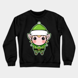 Xmas Christmas Tree Ball Globe Kawaii Elf Christmas Crewneck Sweatshirt